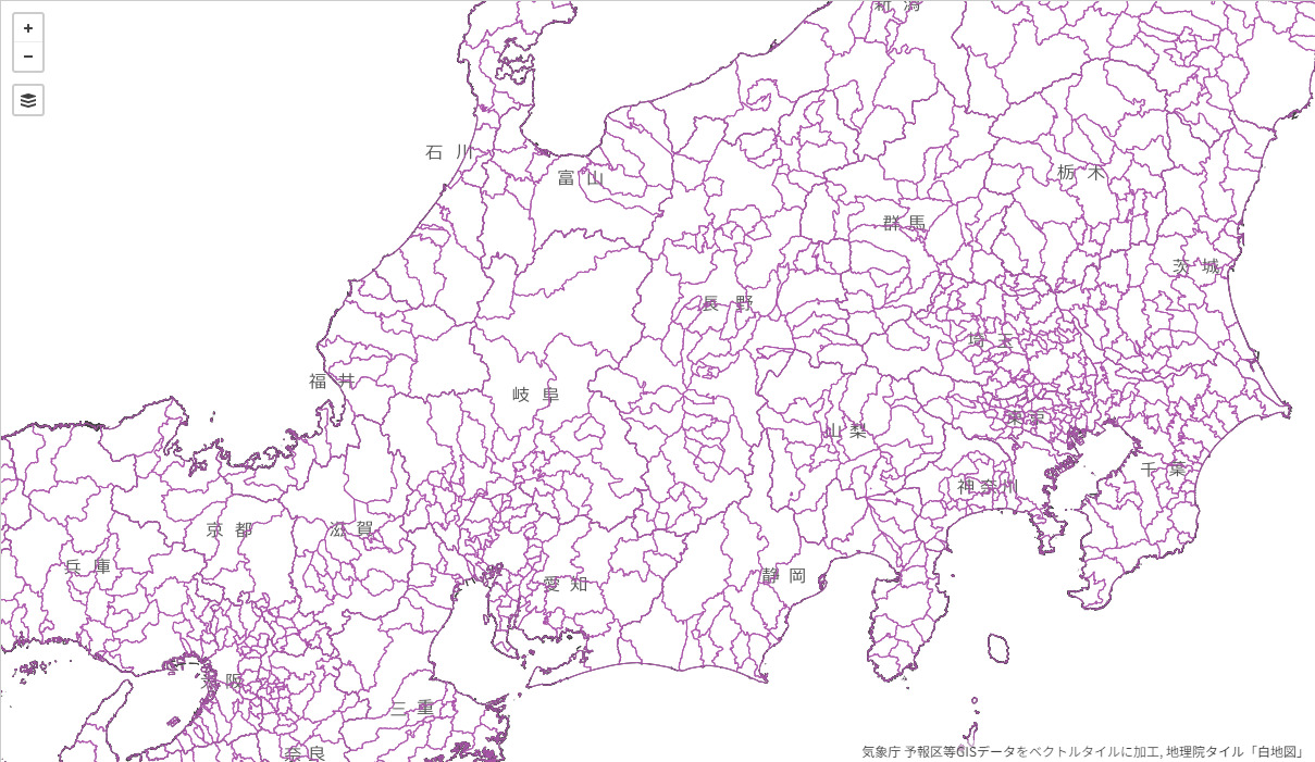 210000] 岐阜県 | 気象庁防災情報発表区域データセット